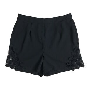 Sans Souci Black Shorts with Lace Detail Sz S